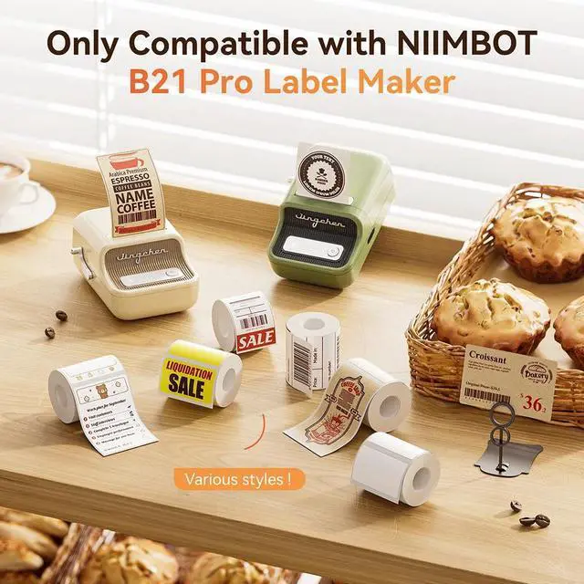 Alt view image 5 of 6 - JVFYI NiiMbot B21 Greeting Card & Color Label Printer | Easy-Operated Thermal Printer for Flower Shops & Retail Gifting