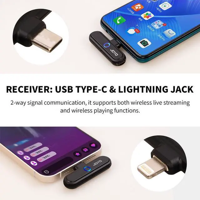 Alt view image 2 of 5 - JVFYI JOYO JW-05R: Wireless Audio System for Streamers | Eliminate Cables, 65ft Range, Plug-and-Play OTG Interface