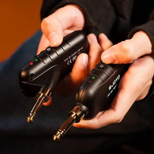 Alt view image 4 of 6 - JVFYI JOYO JW-02 Wireless Guitar System | 5.8GHz Low-Latency Transmitter & Receiver | Plug-and-Play for Electric Guitar, Bass, Amp