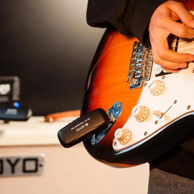 Alt view image 6 of 6 - JVFYI JOYO JW-02 Wireless Guitar System | 5.8GHz Low-Latency Transmitter & Receiver | Plug-and-Play for Electric Guitar, Bass, Amp