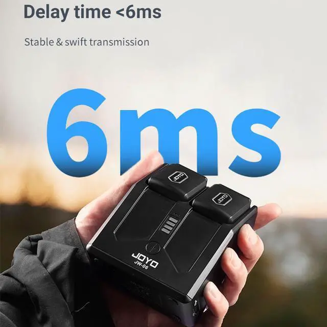 Alt view image 6 of 6 - JVFYI JOYO JW-06 Wireless Guitar System | <6ms Latency, 65ft Range, Studio-Grade 24-bit Audio | Plug-and-Play Rechargeable