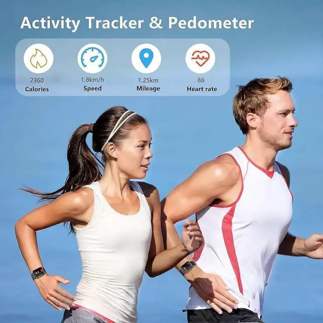 Alt view image 5 of 5 - JVFYI H-Band Smart Watch: 1.81" HRV, SpO2 & Sleep Tracker, IP68 Waterproof Fitness Watch