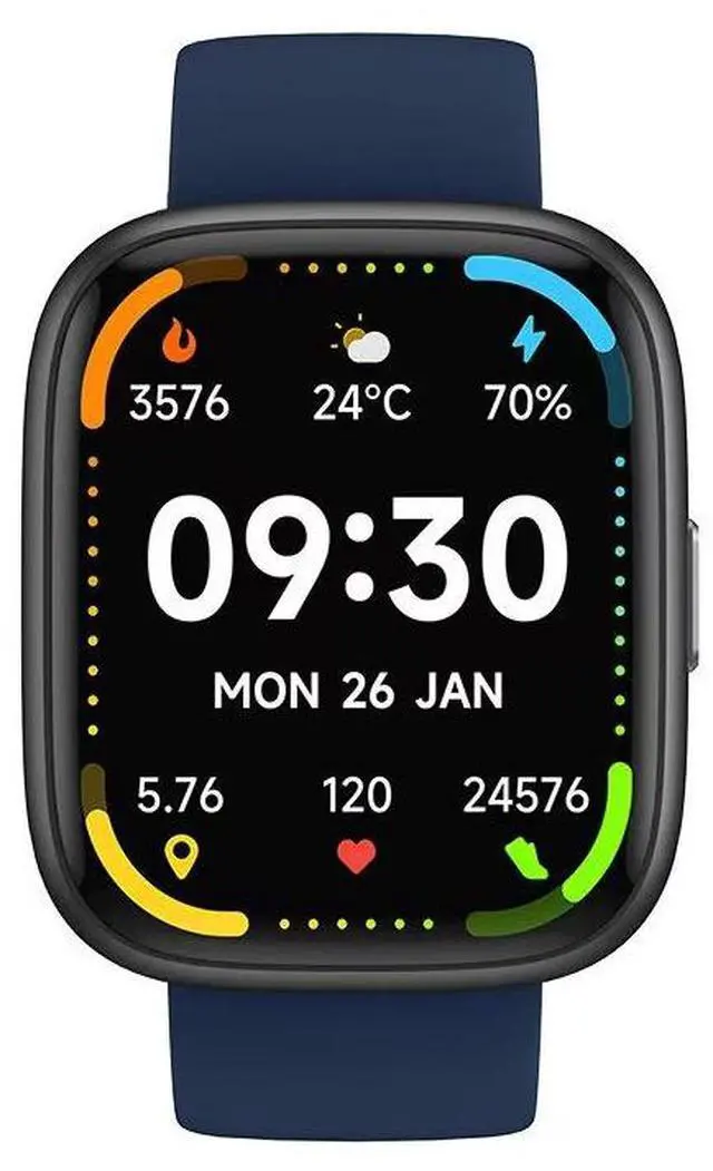 Main image of JVFYI Faweio 1.83" Smart Watch with Alexa, IP68 Waterproof, Heart Rate SpO2 Monitor, 7-Day Battery blue