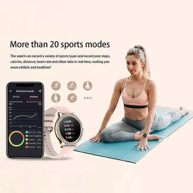 Alt view image 4 of 5 - JVFYI Smart Watch with Bluetooth Calling, 20+ Sport Modes, Silver | HD Display & AI Voice Assistant purple