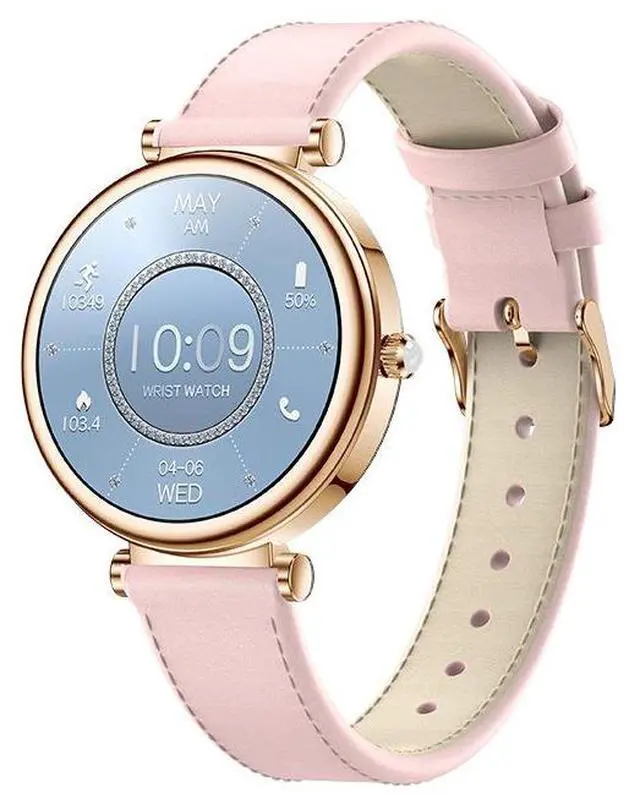Main image of JVFYI Women's Fitness Tracker Watch - 110 Sport Modes, Heart Rate & Sleep Monitor, Smart Notifications Pink leather