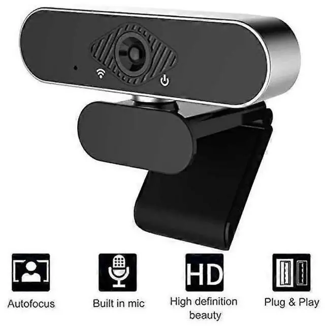 Alt view image 2 of 5 - JVFYI 1080P HD Webcam with Microphone, USB Streaming Camera for Laptop Video Calls & Conferencing (Black)