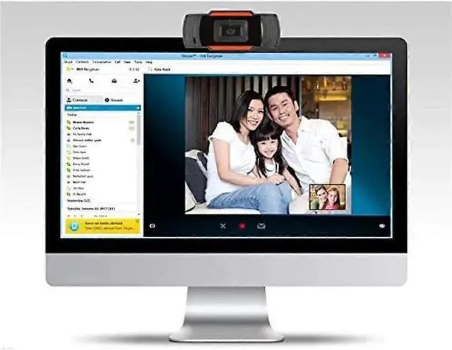 Alt view image 2 of 4 - JVFYI 1080P HD Webcam with Microphone, 110° Wide-Angle Streaming Camera for Video Calls & Recording (Black)