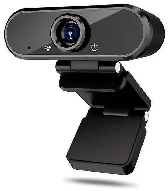 Main image of JVFYI 1080P HD Webcam with Noise-Canceling Mic, 90° Wide Angle USB Camera for Video Calls & Streaming (Black)