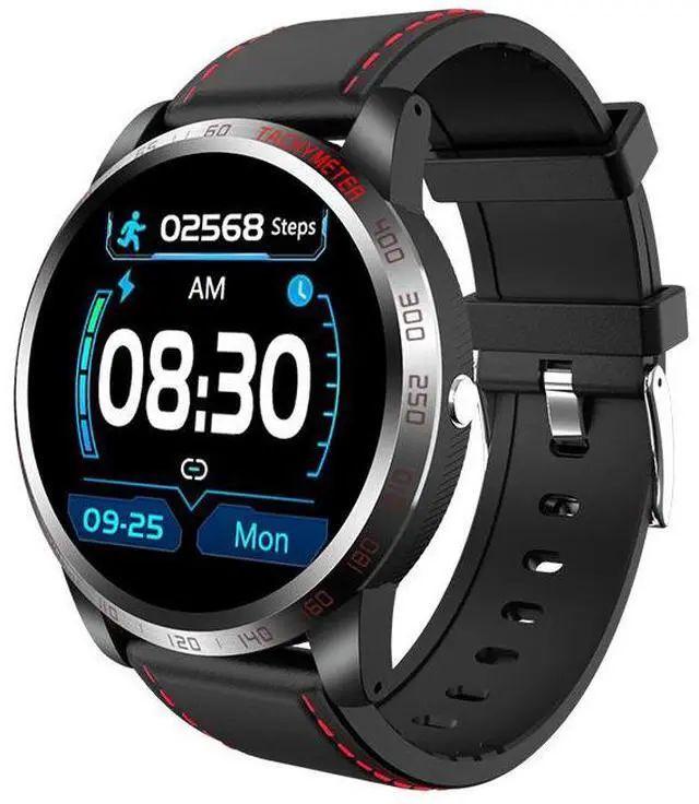 Main image of JVFYI Men's Smart Watch IP68 Waterproof, Fitness Tracker with Heart Rate & Blood Oxygen Monitor, Black Classic black