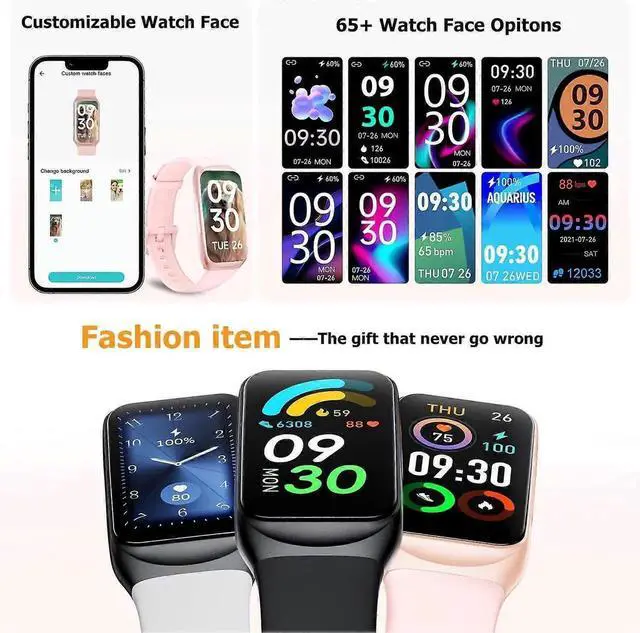 Alt view image 5 of 5 - JVFYI Smart Watch 1.47" Fitness Tracker with Heart Rate, Blood Oxygen, Sleep Monitor & Notifications silver gray