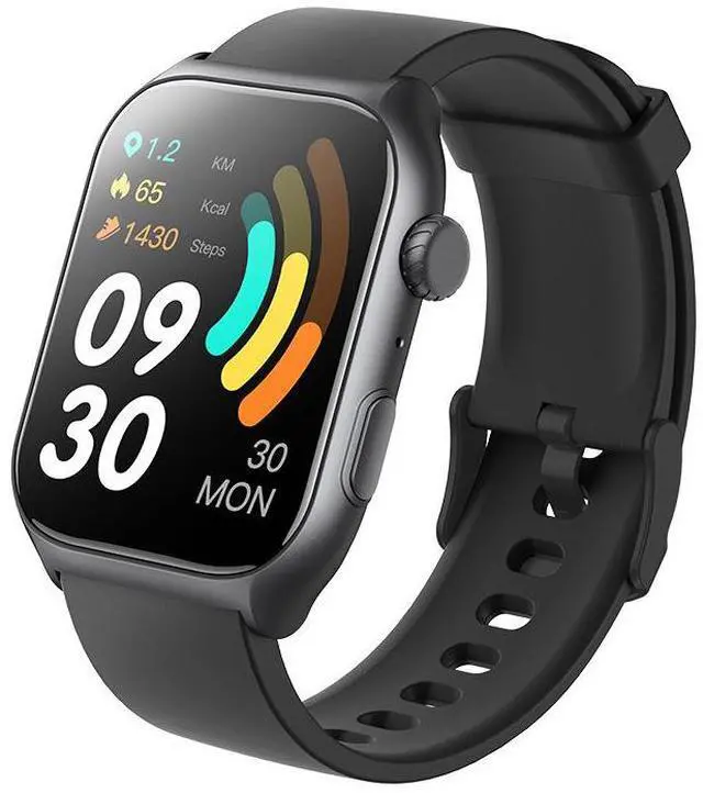 Main image of JVFYI GTS7 Pro Women's Smart Watch, 2" HD Screen, Alexa, 100+ Sports Modes, IP68 Waterproof Black silicone