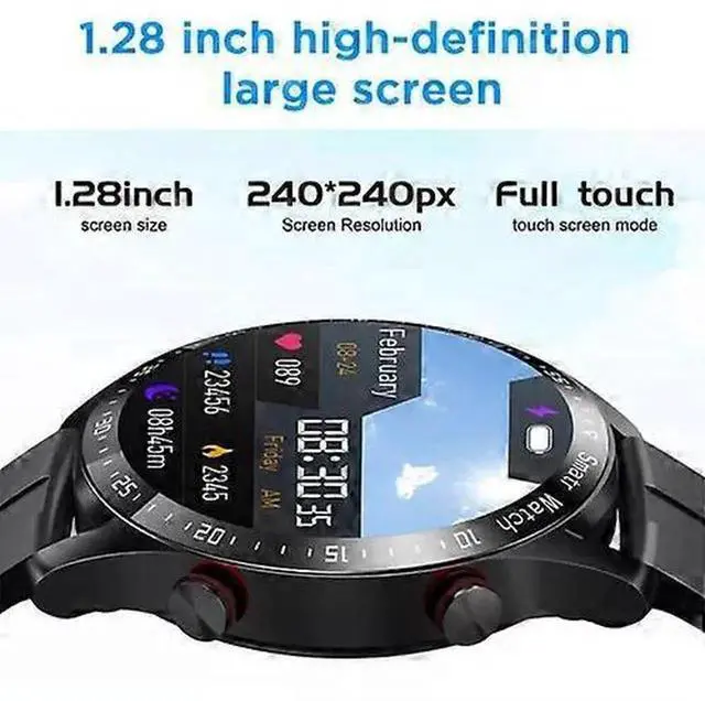 Alt view image 4 of 5 - JVFYI Women's Smart Watch with Bluetooth, Health Monitoring, IP67 Waterproof, 20-Day Battery silver