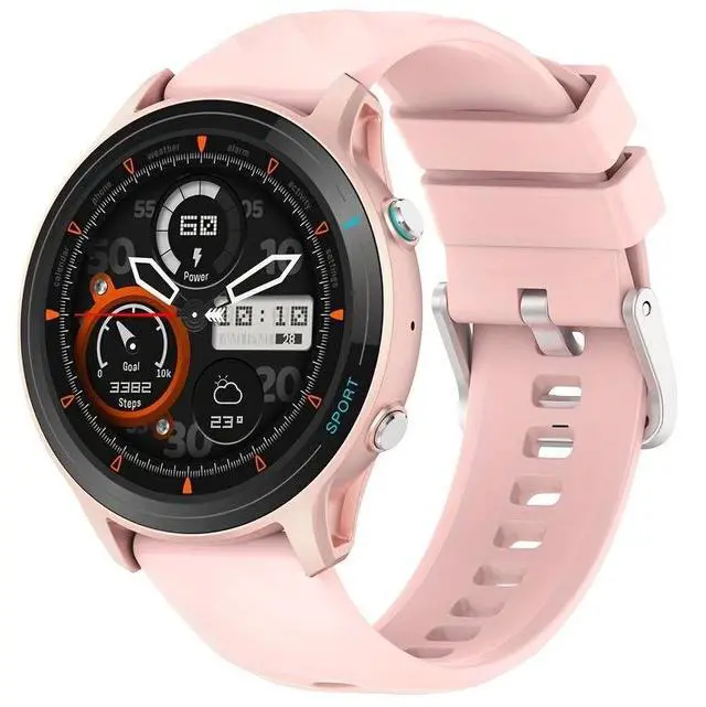 Main image of JVFYI Smart Watch 1.52" Full Touch, IP68 Waterproof, Heart Rate & Sleep Monitor, 123 Sports Modes pink