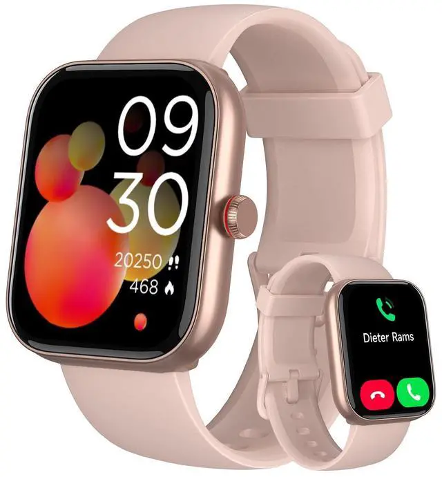 Main image of JVFYI Smart Watch with Alexa, 1.91" HD Screen, IP68 Waterproof, Heart Rate & Sleep Tracker pink