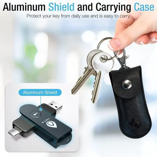Alt view image 6 of 7 - Pro FIDO2 Security Key, Two Factor Authentication NFC Security Key FIDO 2.0, Dual USB A Ports & Type C for Multi layered Protection (HOTP) in Windows/MacOS/Linux, Gmail, Facebook,Dropbox,Github