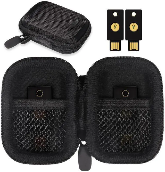 Main image of CaseSack Security Key Case Compatible with Yubico YubiKey 5Ci NFC, 5Ci, NFC, 5 Nano, 5 NFC and Yubico 5C NFC, OnlyKey FIDO2, FIDO, U2F, Thetis, Dual mesh Pocket for More Security Keys