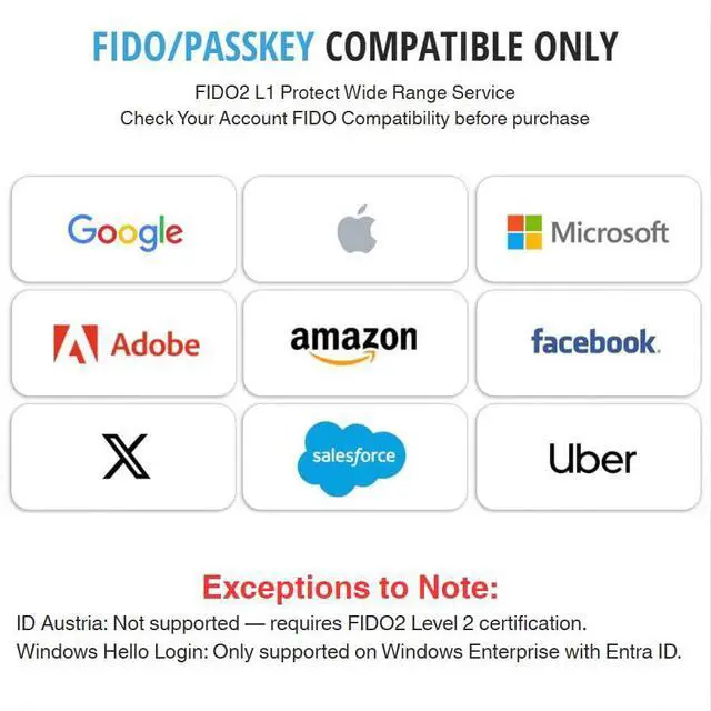 Alt view image 7 of 7 - Pro FIDO2 Security Key, Two Factor Authentication NFC Security Key FIDO 2.0, Dual USB A Ports & Type C for Multi layered Protection (HOTP) in Windows/MacOS/Linux, Gmail, Facebook,Dropbox,Github