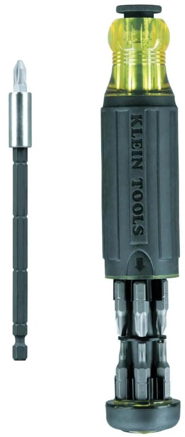 Main image of Klein Tools 32303 Multi-Bit Screwdriver/Nut Driver, Impact Rated 14-in-1 Magnetic Screwdriver Set Phillips, Slotted, Square, Combo, Torx