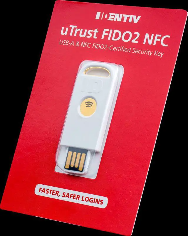 Alt view image 2 of 5 - uTrust FIDO2 NFC Security Key USB-A (FIDO, FIDO2, U2F, WebAuth)