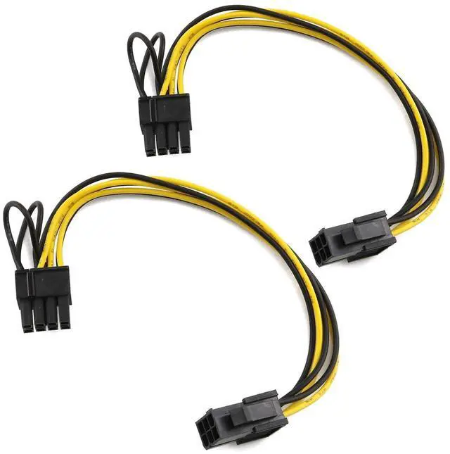 Main image of E-outstanding 2pcs 6 Pin Female to 8 Pin Male GPU Graphics Cards Extension Adapter PCI-e 6-pin Female to 8-pin Male Converter for PCI Express 6+2 Pin Powered GPU Video Card 22cm