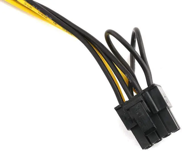 Alt view image 3 of 5 - E-outstanding 2pcs 6 Pin Female to 8 Pin Male GPU Graphics Cards Extension Adapter PCI-e 6-pin Female to 8-pin Male Converter for PCI Express 6+2 Pin Powered GPU Video Card 22cm