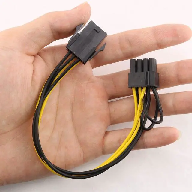 Alt view image 5 of 5 - E-outstanding 2pcs 6 Pin Female to 8 Pin Male GPU Graphics Cards Extension Adapter PCI-e 6-pin Female to 8-pin Male Converter for PCI Express 6+2 Pin Powered GPU Video Card 22cm