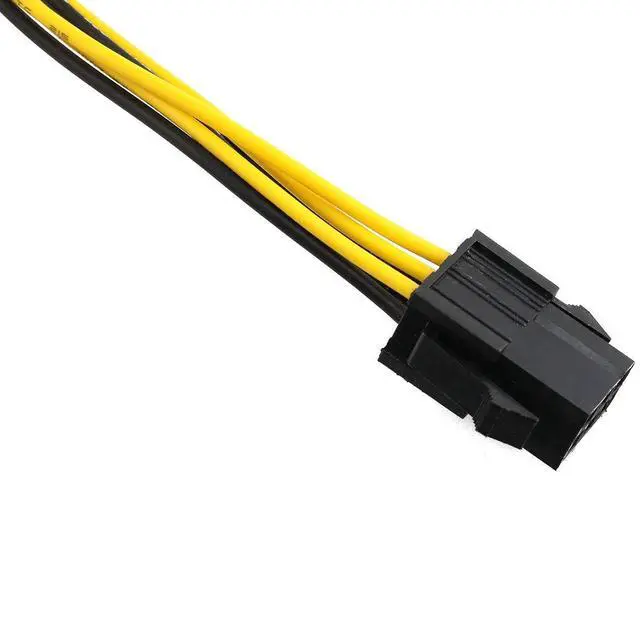 Alt view image 4 of 5 - E-outstanding 2pcs 6 Pin Female to 8 Pin Male GPU Graphics Cards Extension Adapter PCI-e 6-pin Female to 8-pin Male Converter for PCI Express 6+2 Pin Powered GPU Video Card 22cm