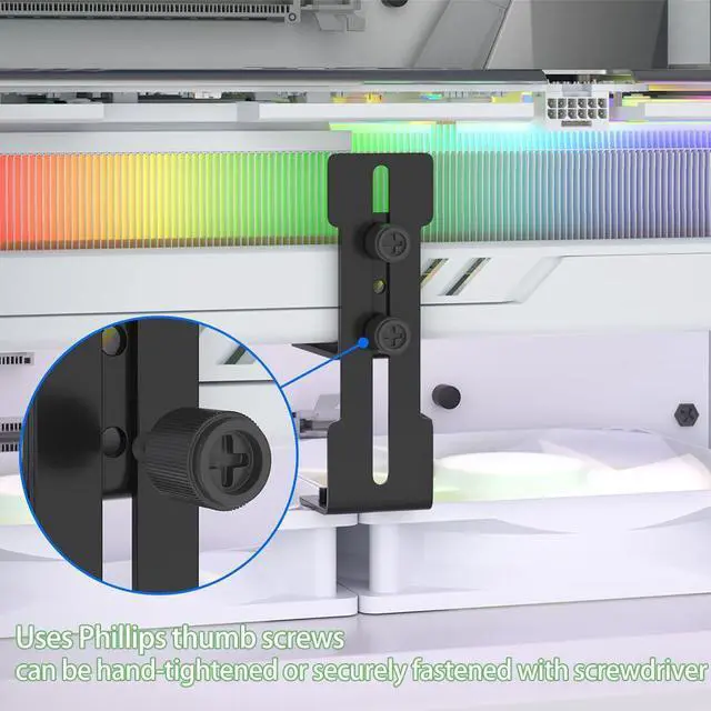 Alt view image 3 of 6 - GPU Support Bracket Graphics Card Stand Holder GPU Sag Bracket Supprts 12cm and 14cm Fan 0.3-3.56 inch