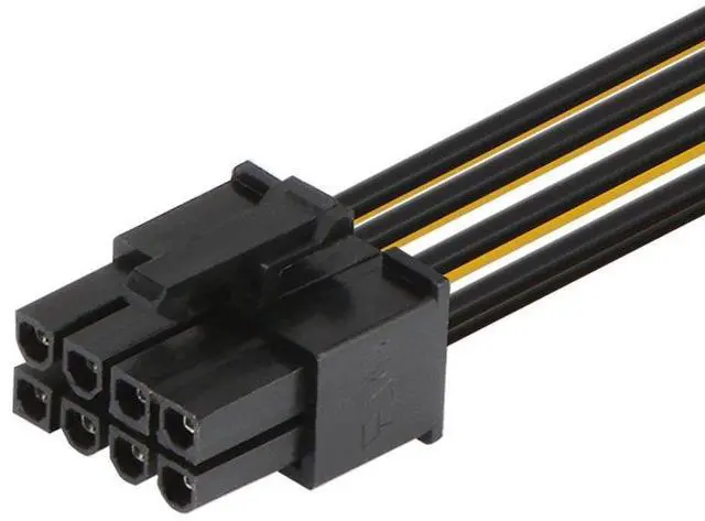 Alt view image 4 of 7 - J&D 6 Pin to 8 Pin PCIe Express (PCIe) Graphics Video Card Power Cable Adapter (2 Pack), 4 inch / 10 cm, Black