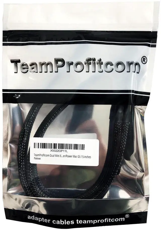 Alt view image 5 of 5 - TeamProfitcom Dual Mini 6 Pin to 8 Pin PCI Express Video Card Power Adapter Braided Sleeved Cable for Mac Pro Tower/Power Mac G5 15-inches