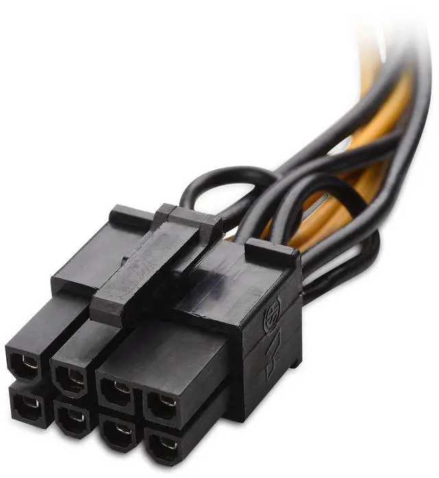 Alt view image 4 of 4 - 2-Pack 6 Pin to 8 Pin PCIe Adapter Power Cable - 4 Inches
