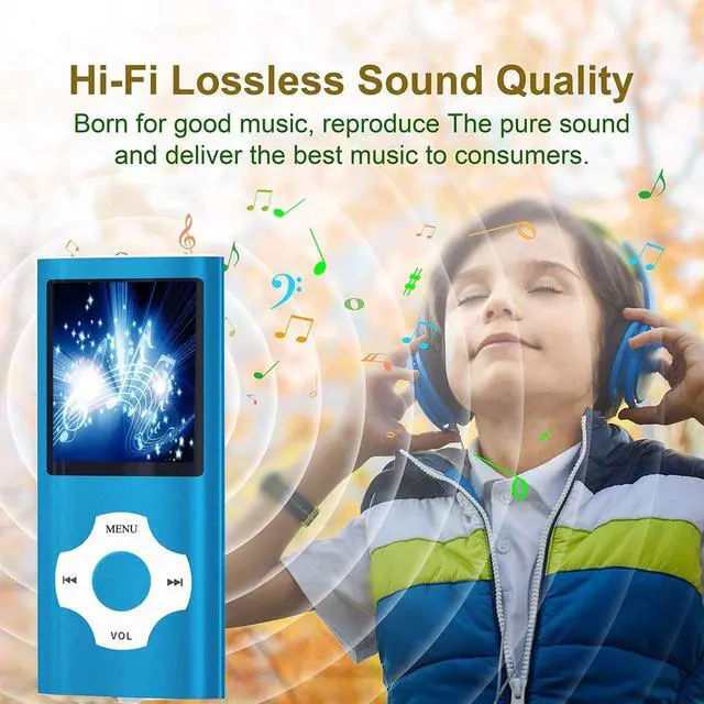 Alt view image 5 of 7 - MP3 Player, Hotechs MP3 Music Player with 32GB Memory SD Card Slim Classic Digital LCD 1.82'' Screen MINI USB Port with FM Radio, Voice Record
