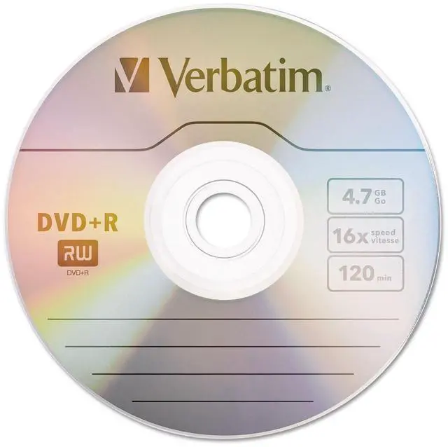 Alt view image 2 of 2 - Verbatim DVD+R Blank Discs AZO Dye 4.7GB 16X Recordable Disc - 50 Discs Spindle,Silver