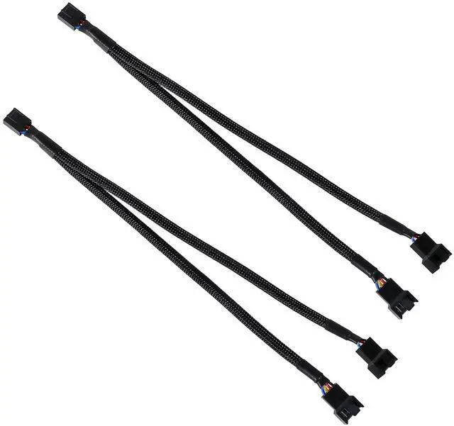 Main image of 2 Pack PWM Fan Splitter Cable 1 to 2 Converter, Computer PC PWM Fan Splitter Cable 1 to 2 (4 Pin+3 Pin)