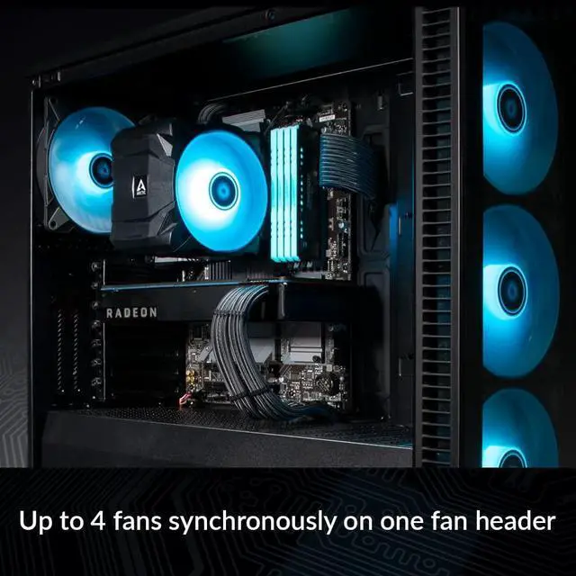 Alt view image 2 of 6 - ARCTIC PST Cable Rev. 2 - Cavo di Proluga PWM a 4 Pin per Max 4 Ventole, Ventole PC, Cavo Splitter PWM, Connessione Multi-Ventola, Prolunga, Cavo Splitter a Y, PC - Nero