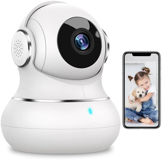 Main image of Security Camera Indoor 2K, 360 Pan/Tilt Cameras for Home Security with Motion Detection, Baby Monitor for Pet/Dog with Night Vision, 2.4GHz WiFi Cam with Phone App & 2-Way Audio