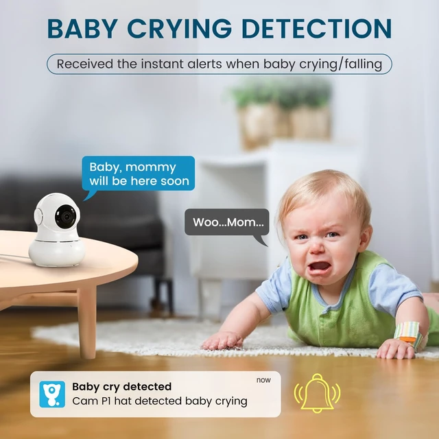 Alt view image 5 of 7 - Security Camera Indoor 2K, 360 Pan/Tilt Cameras for Home Security with Motion Detection, Baby Monitor for Pet/Dog with Night Vision, 2.4GHz WiFi Cam with Phone App & 2-Way Audio