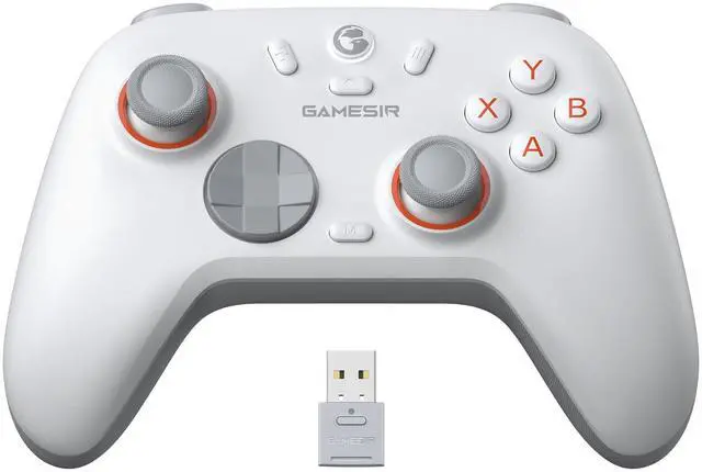 Main image of GameSir Nova Lite 2 Wireless PC Controller with Hall Effect Joysticks & Triggers, 2.4G & Wired 1000Hz Polling Rate, Remappable Buttons - Compatible with PC/Switch/Steam/Android (White)
