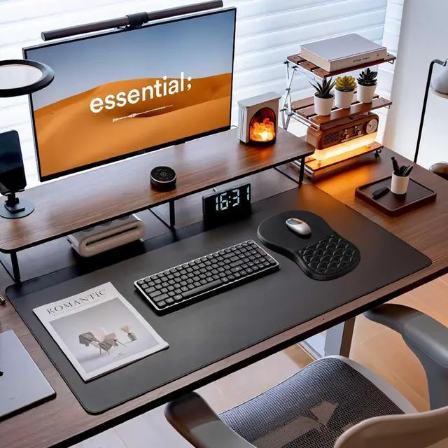 Alt view image 6 of 6 - Ergonomic Mouse Pad Wrist Support with Memory Foam&Non-Slip Pu Base Cushion Massage Bump,Mouse Pad with Wrist Rest for Carpal Tunnel Pain Relief,Work from Home Essentials