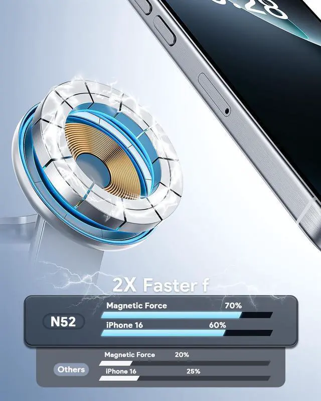 Alt view image 2 of 7 - HERRBOLPRO 3 in 1 Charging Station for Apple Compatible with Magsafe Charger Stand for iPhone 17 16 15 14 13 12 Wireless Charging Station for AirPods Wireless Charger for iWatch Series