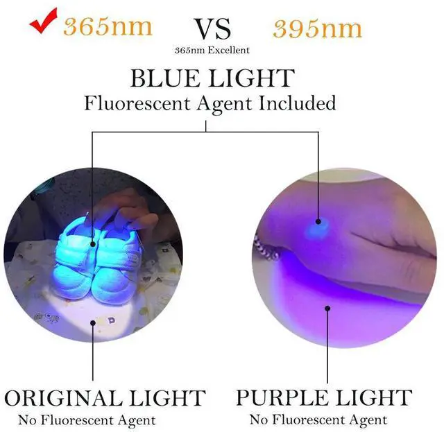 Alt view image 7 of 7 - DARKBEAM UV 365nm Flashlight USB Rechargeable Ultraviolet Light led Blacklight Wood's lamp Portable Mini Detector for Dog/Cat Urine Pet Stains, Anti-counterfeiting Identification, Resin Curing