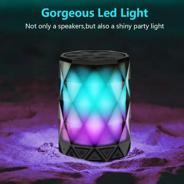 Alt view image 2 of 6 - LFS Portable Bluetooth Speakers, Night Light Waterproof, Lightweight Portable Speakers for Travel, Pool, Beach, Biking, Kayak, Gifts for Kids, Women
