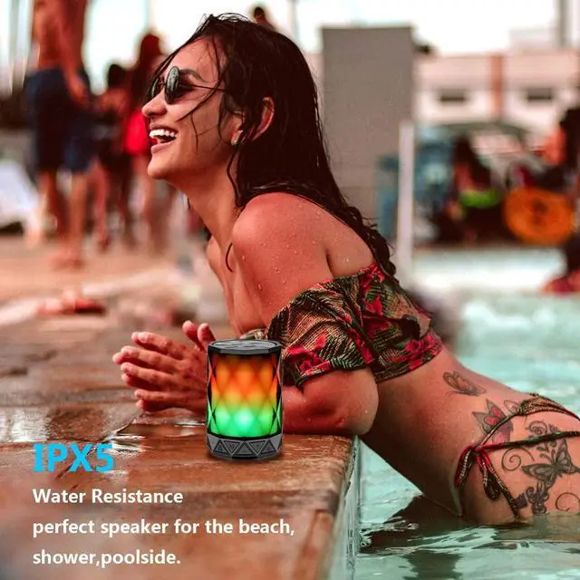 Alt view image 4 of 6 - LFS Portable Bluetooth Speakers, Night Light Waterproof, Lightweight Portable Speakers for Travel, Pool, Beach, Biking, Kayak, Gifts for Kids, Women