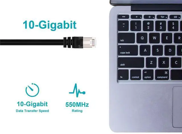 Alt view image 5 of 6 - Monoprice - 124360 Cat6A Ethernet Patch Cable - Network Internet Cord - RJ45, 550Mhz, STP, Pure Bare Copper Wire, 10G, 26AWG, 10ft, Black