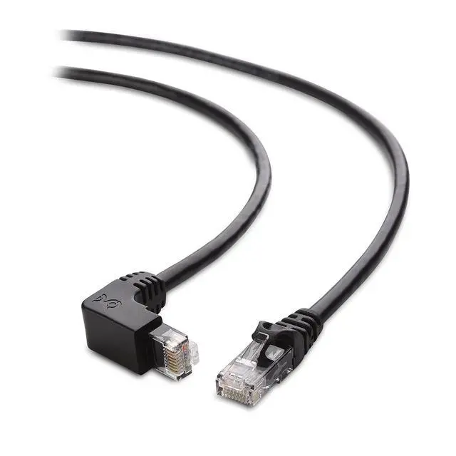 Alt view image 6 of 7 - Cable Matters 10Gbps Combo-Pack 90 Degree Cat 6 Ethernet Cable - 10ft, Cat6 Right Angle Ethernet Cable (Right Angle Up and Down Connectors)