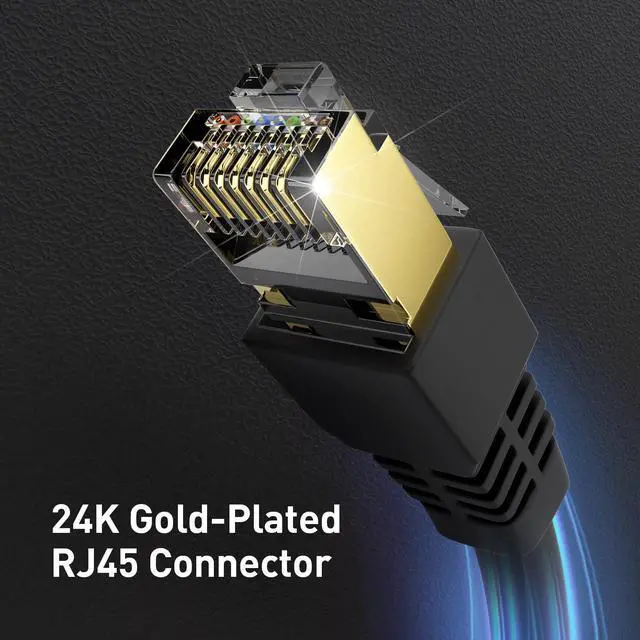 Alt view image 4 of 7 - Cat7 Ethernet Cable 50ft,Cat7 3Ft 15Ft 25Ft 50Ft 100Ft 125Ft 150Ft 175Ft 200Ft 225Ft 300Ft 330Ft 400Ft Shielded Network Cord SFTP 10 Gigabit 600MHz for Modem, Router, LAN