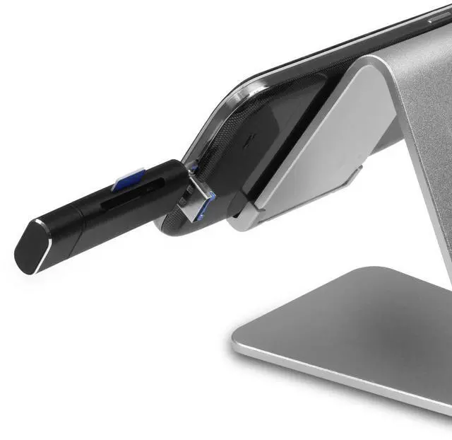 Alt view image 3 of 7 - Aluratek USB-C and USB 3.1 SD & MicroSD Card Reader, 2-in-1 Memory Card Reader with Dual Connectors, Compatible with Laptop, PC, MacBook, and Other USB Devices - AUCRC300F