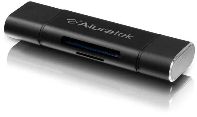 Alt view image 6 of 7 - Aluratek USB-C and USB 3.1 SD & MicroSD Card Reader, 2-in-1 Memory Card Reader with Dual Connectors, Compatible with Laptop, PC, MacBook, and Other USB Devices - AUCRC300F