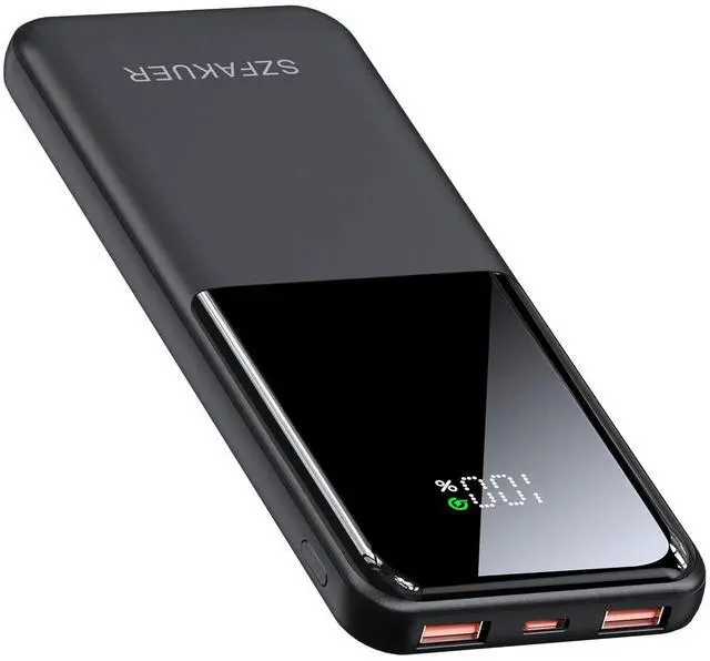 VEGER Portable Charger With Built In Cable, 10000mAh 22.5W Fast Charging USB C Battery Pack, 4 Outputs 3 Inputs Power Bank For IPhone 17/16/ 15/14 Series, IPad, Samsung, Android, Tablet, White(1 Pack - View #3