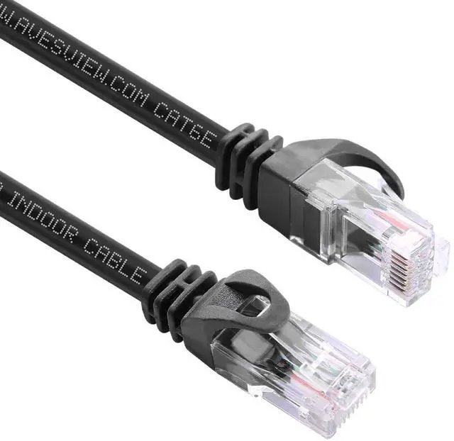 Alt view image 3 of 7 - AvesView CAT 6 Ethernet Cable 100 FT, Indoor High-Speed 10Gbps Snagless Long CAT6 100ft Ethernet Cable for Internet, Router, Modem, Computer, PlayStation, Xbox, POE Camera, Printer (Black, 100 Feet)